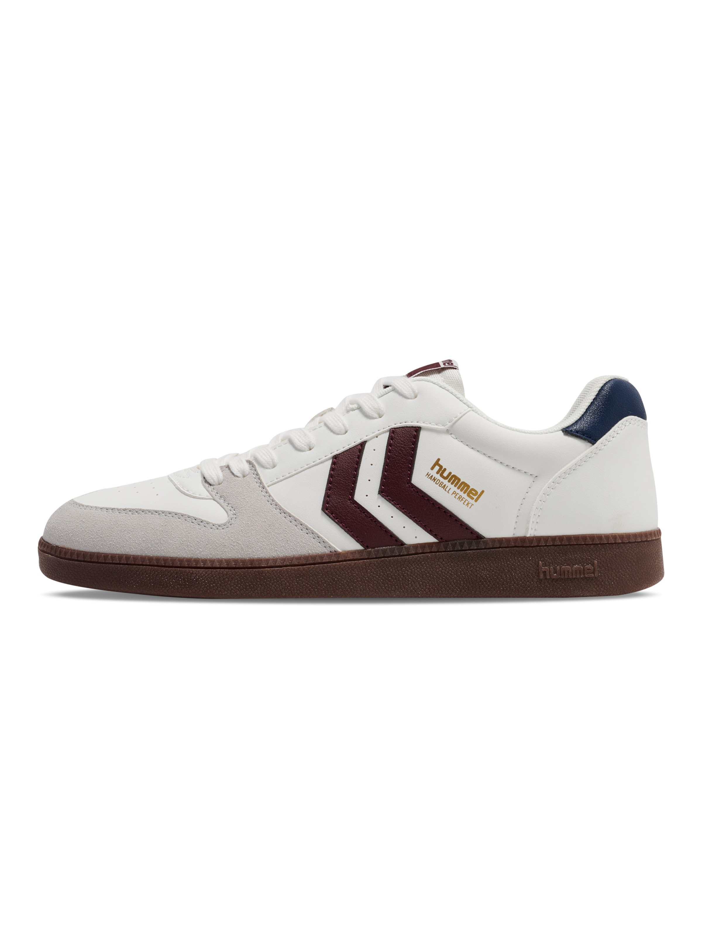 Baskets basses Hummel en blanc : devant