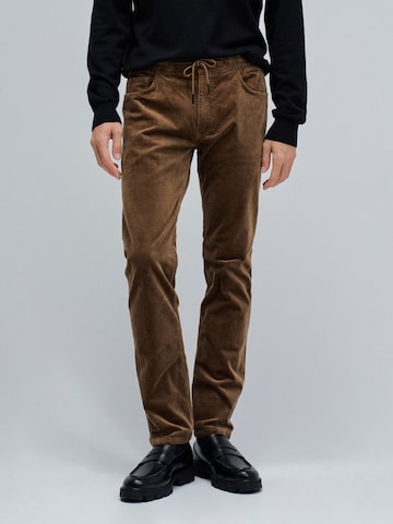 Salsa Jeans Regular Hosen Joggers in Braun: Vorderseite