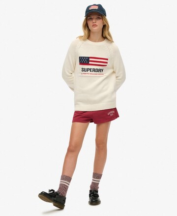 Pull-over Superdry en beige : devant