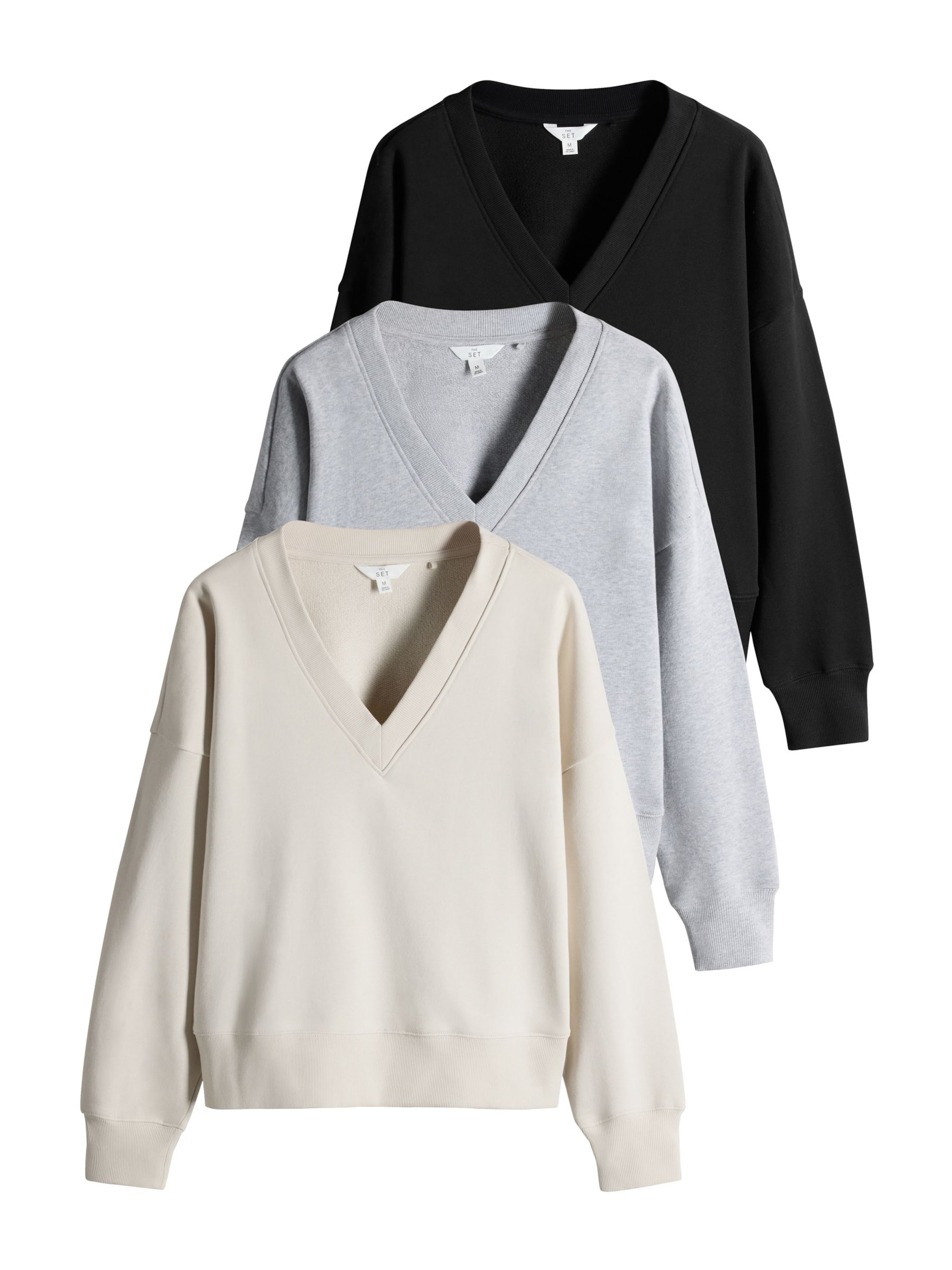 The Set - Sudadera en beige: frente