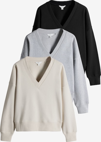 Sweat-shirt The Set en beige : devant