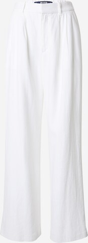 Wide Leg Pantalon à pince HOLLISTER en blanc : devant