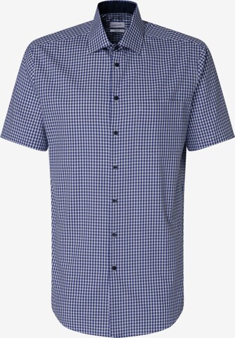 Coupe regular Chemise business 'SMART ESSENTIALS' SEIDENSTICKER en bleu : devant