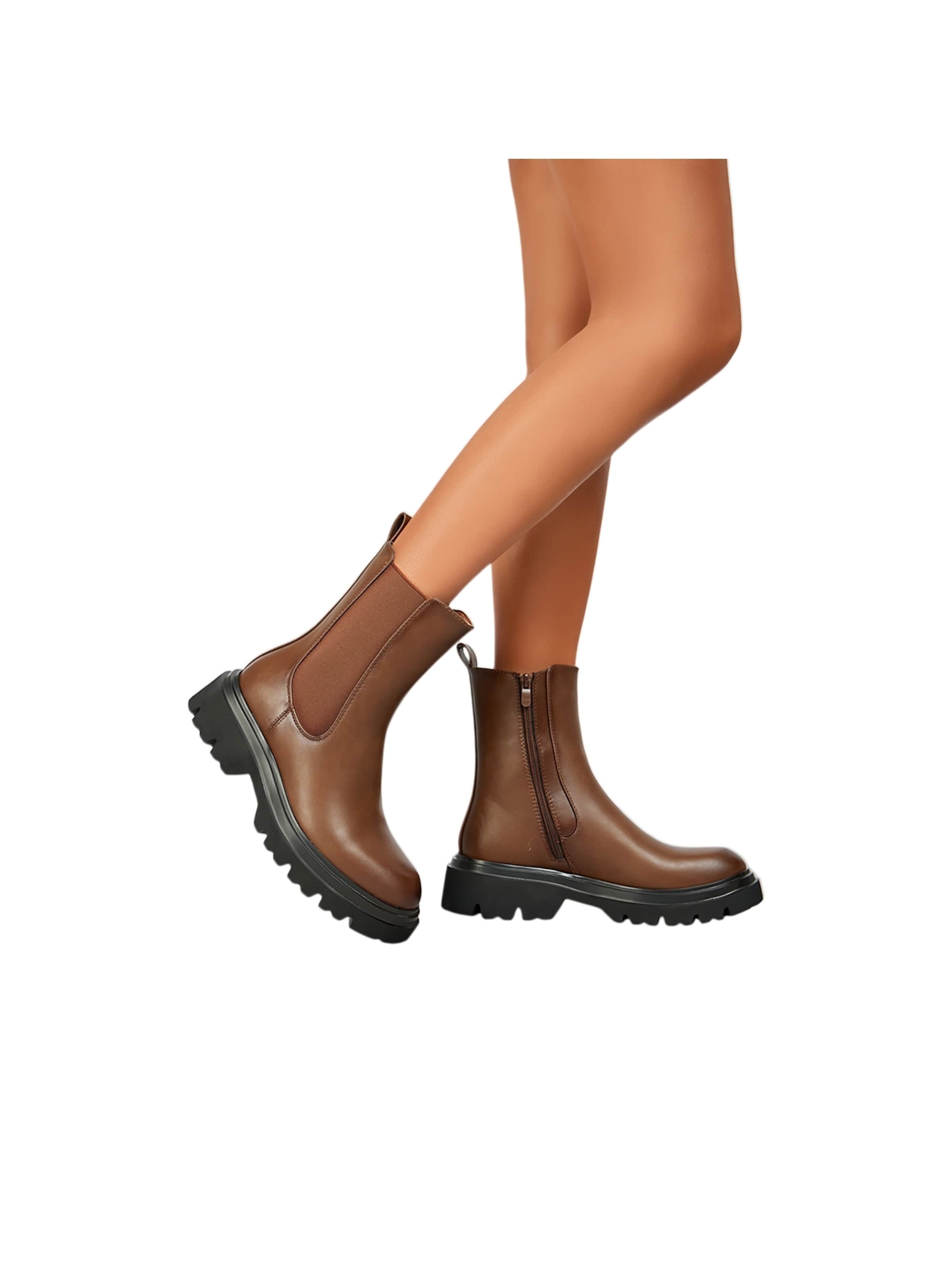 Super Mode Ankle boots in Beige: front