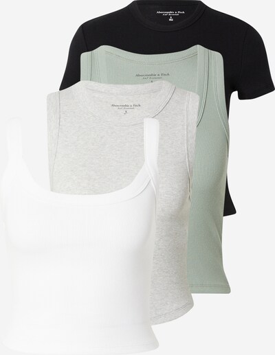 Abercrombie & Fitch Top 'ESSENTIAL' in mottled grey / Khaki / Black / White, Item view