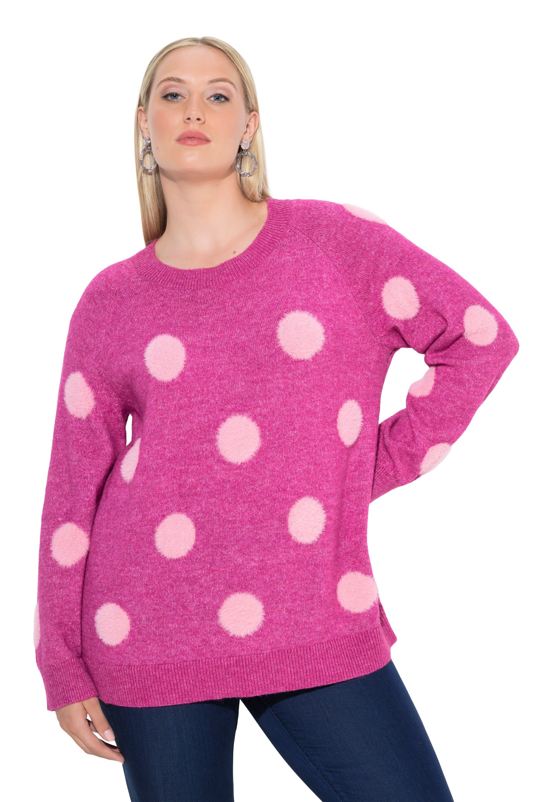 Ulla Popken Sweater in Pink: front