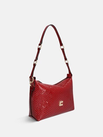 Clio Crossbody bag 'CHARLY MINI SHINY REPTILE' in Red