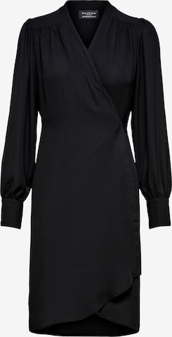 Rochie 'Alva' de la SELECTED FEMME pe negru: față