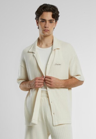 Prohibited Comfort fit Button Up Shirt 'Portofino' in Beige: front