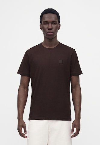 BOSS - Camisa 'Tales' em castanho: frente