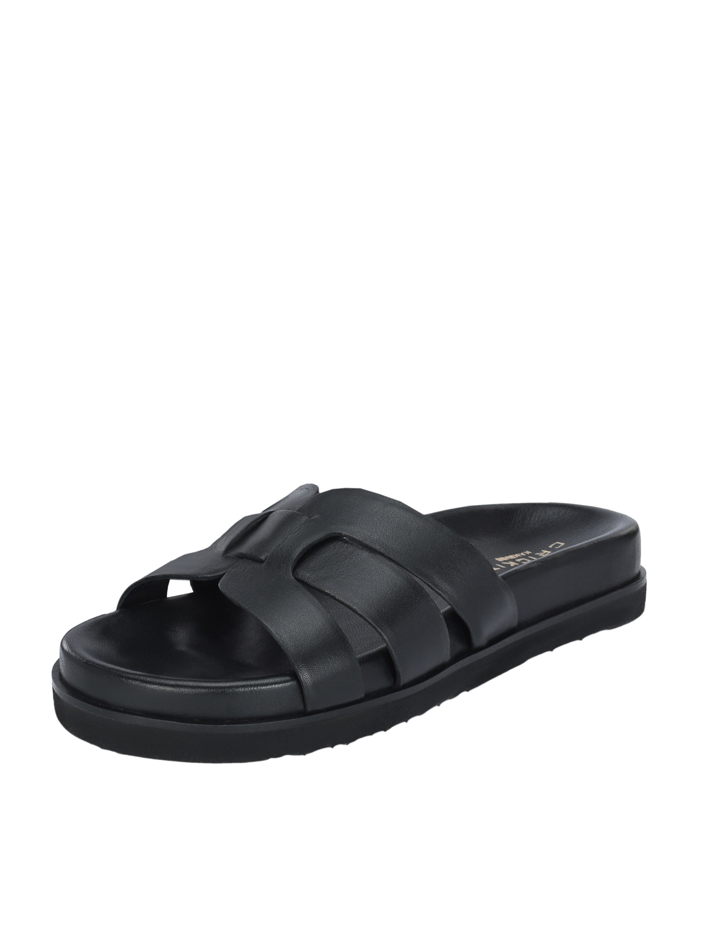 Crickit Muiltjes ' OSTUNI ' in Zwart: voorkant