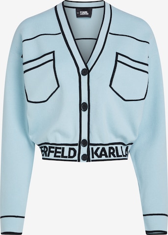 Giacchetta ' Short Logo ' di Karl Lagerfeld in blu: frontale