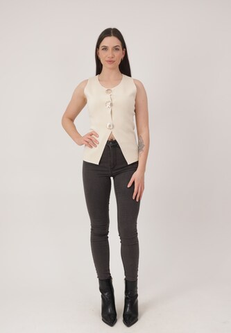 Elara Bluse i beige: forside