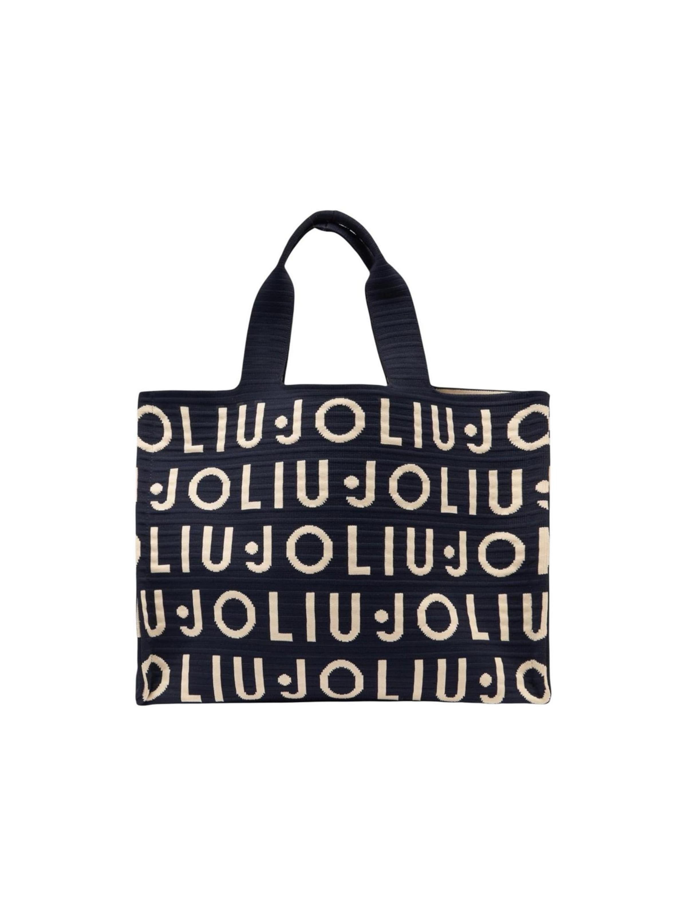 Liu Jo - Bolso de hombro 'L TOTE KNITTED LOGO 2A6026 M0300' en negro: frente