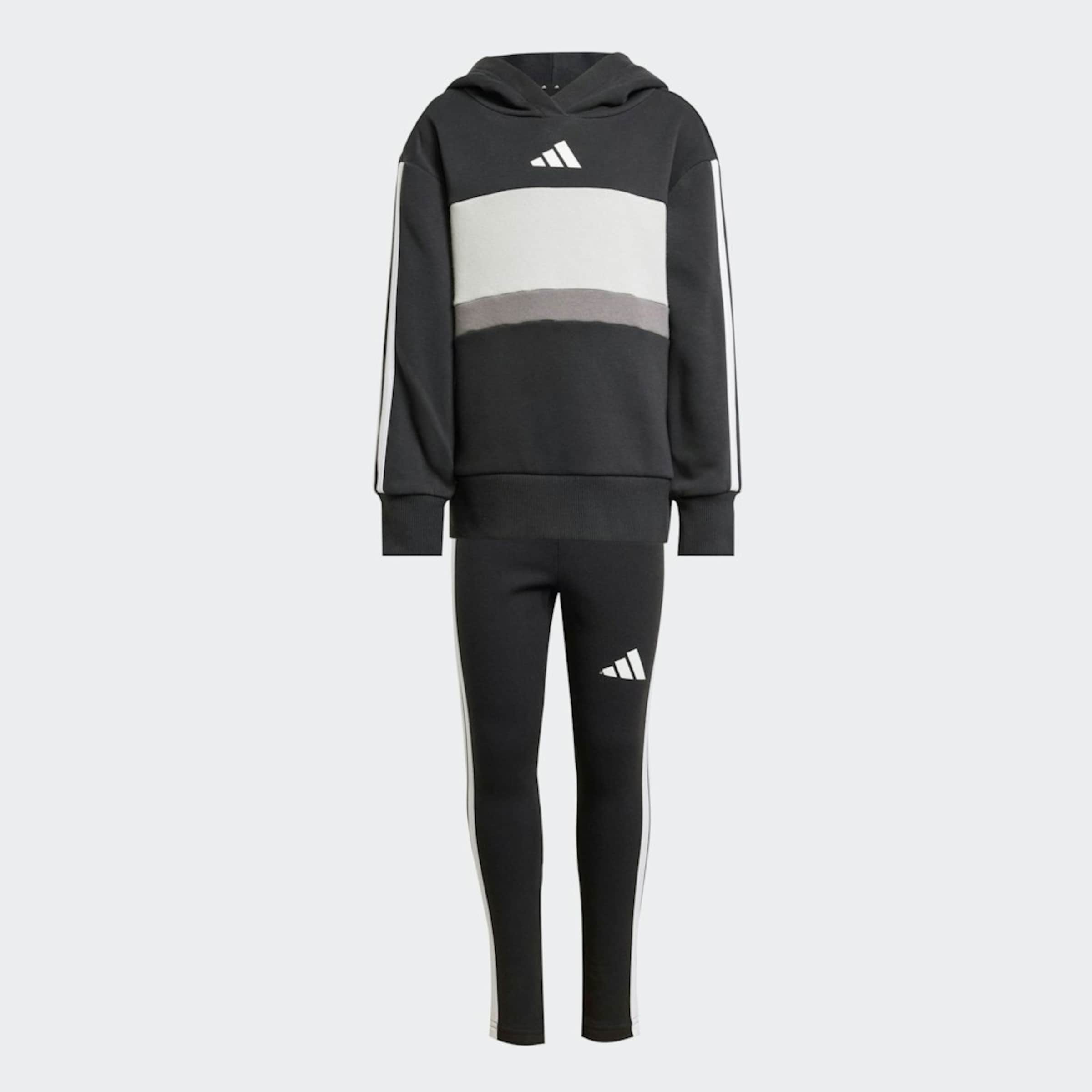 ADIDAS SPORTSWEAR Costum de trening 'SEASONAL ESSENTIALS TIBERIO 3 STRIPES FLEECE LEGGINGS'