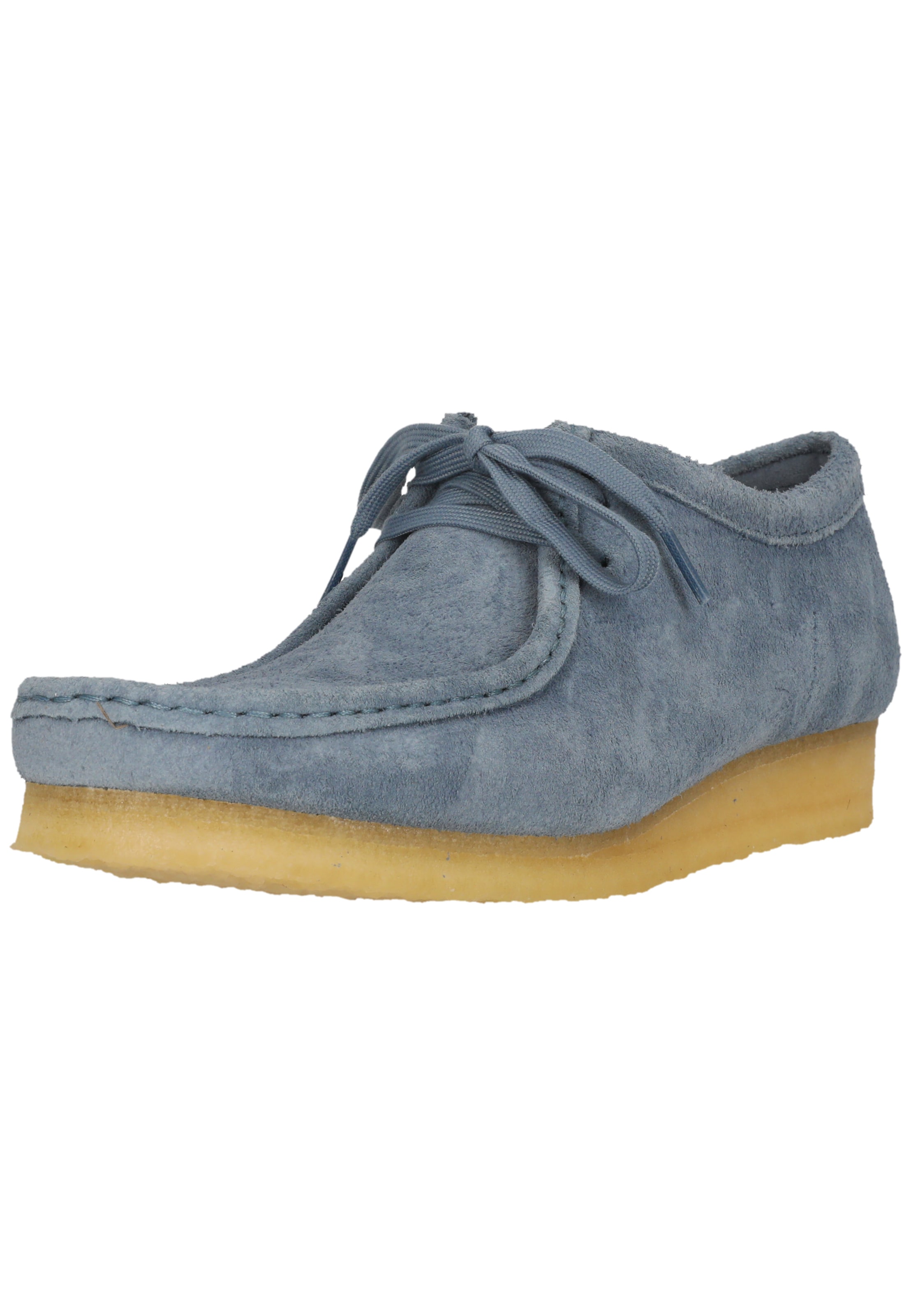 CLARKS Lace-up shoe 'Wallabee' in Blue: front