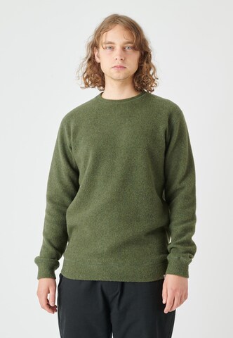 Cleptomanicx Sweatshirt 'Noitch' in Grün: Vorderseite
