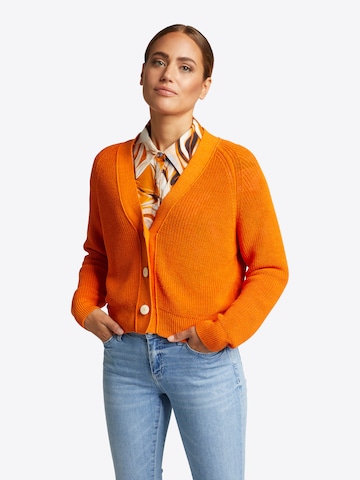 Rich & Royal Knit cardigan in Orange: front