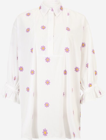 Line of Oslo Shirt Dress in White: front