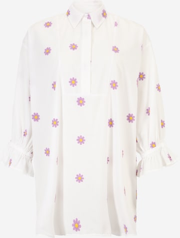 Line of Oslo Shirt dress in White: front