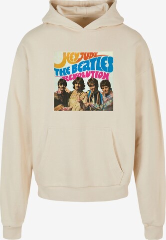 Merchcode Sweatshirt 'Beatles - Album Hey Jude' in Beige: predná strana