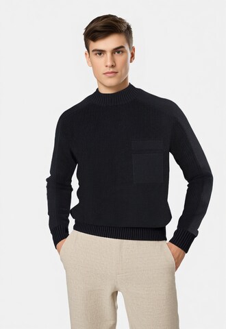 BOSS Orange Sweater in Blue: front