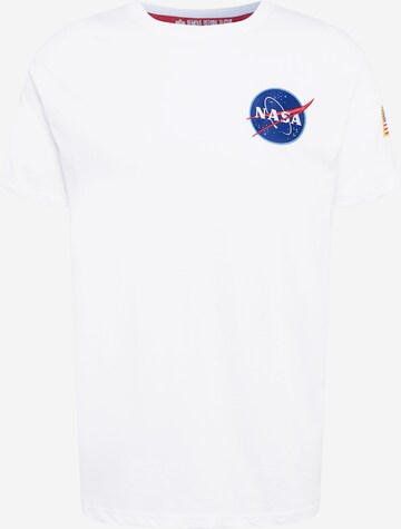 ALPHA INDUSTRIES Shirt 'Space Shuttle' in Wit: voorkant