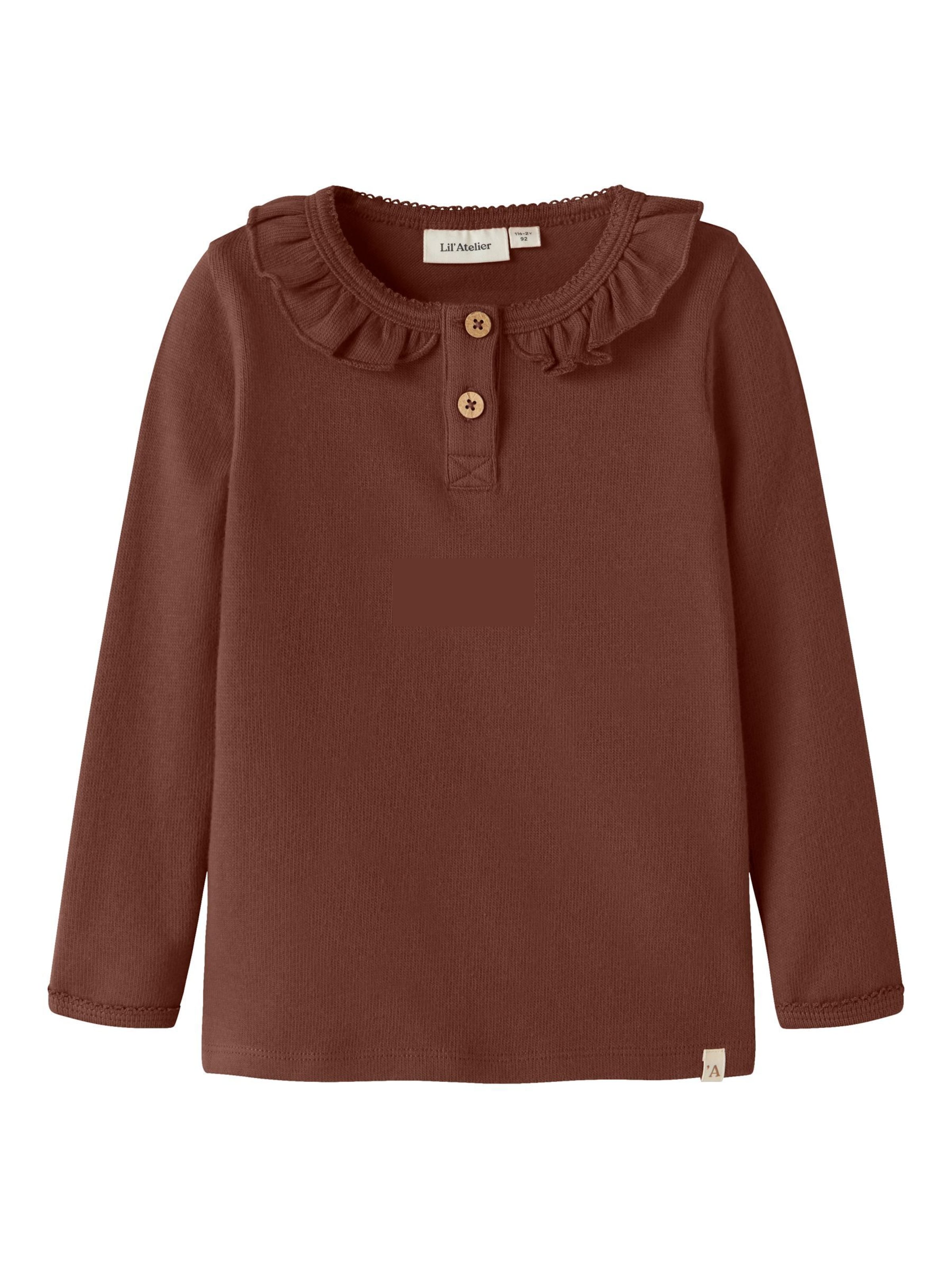 Lil'Atelier Blouse in Bruin: voorkant