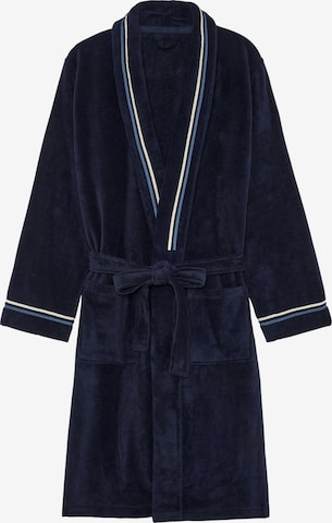 HOM Long Bathrobe 'Transat' in Blue: front