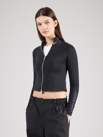 Nike Sportswear Ζακέτα φούτερ σε μαύρο: μπροστά