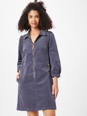 Claire Shirt Dress in Blue: front