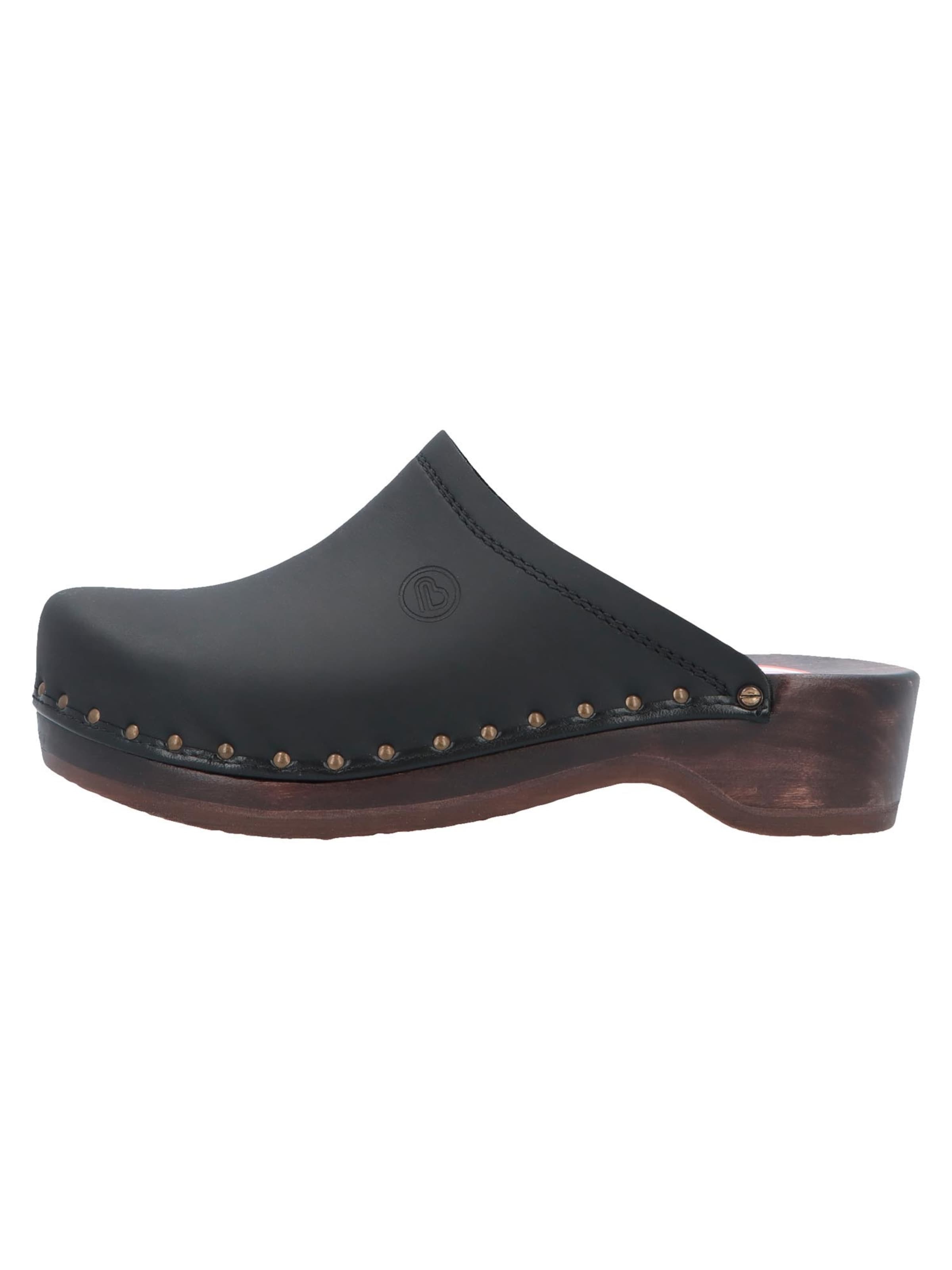 BERKEMANN Clogs 'Natur-Toeffler' in Black: front
