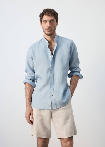 MANGO MAN Regular fit Button Up Shirt in Blue: front