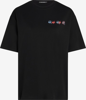 juoda Karl Lagerfeld Marškinėliai: priekis