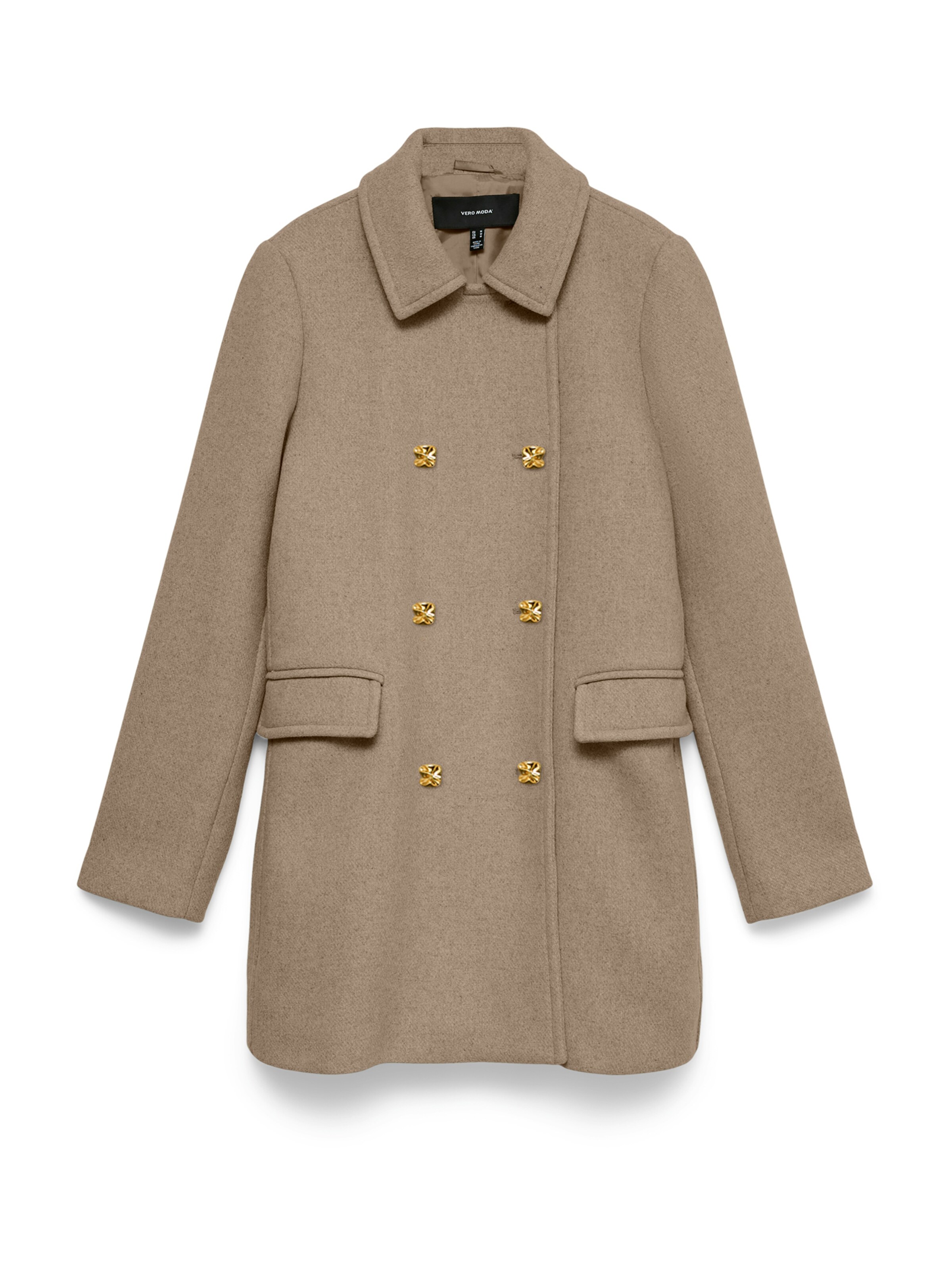 VERO MODA Демисезонное пальто 'VMBESSY' в размере XS в Бежевый / Золотой, Обзор товара