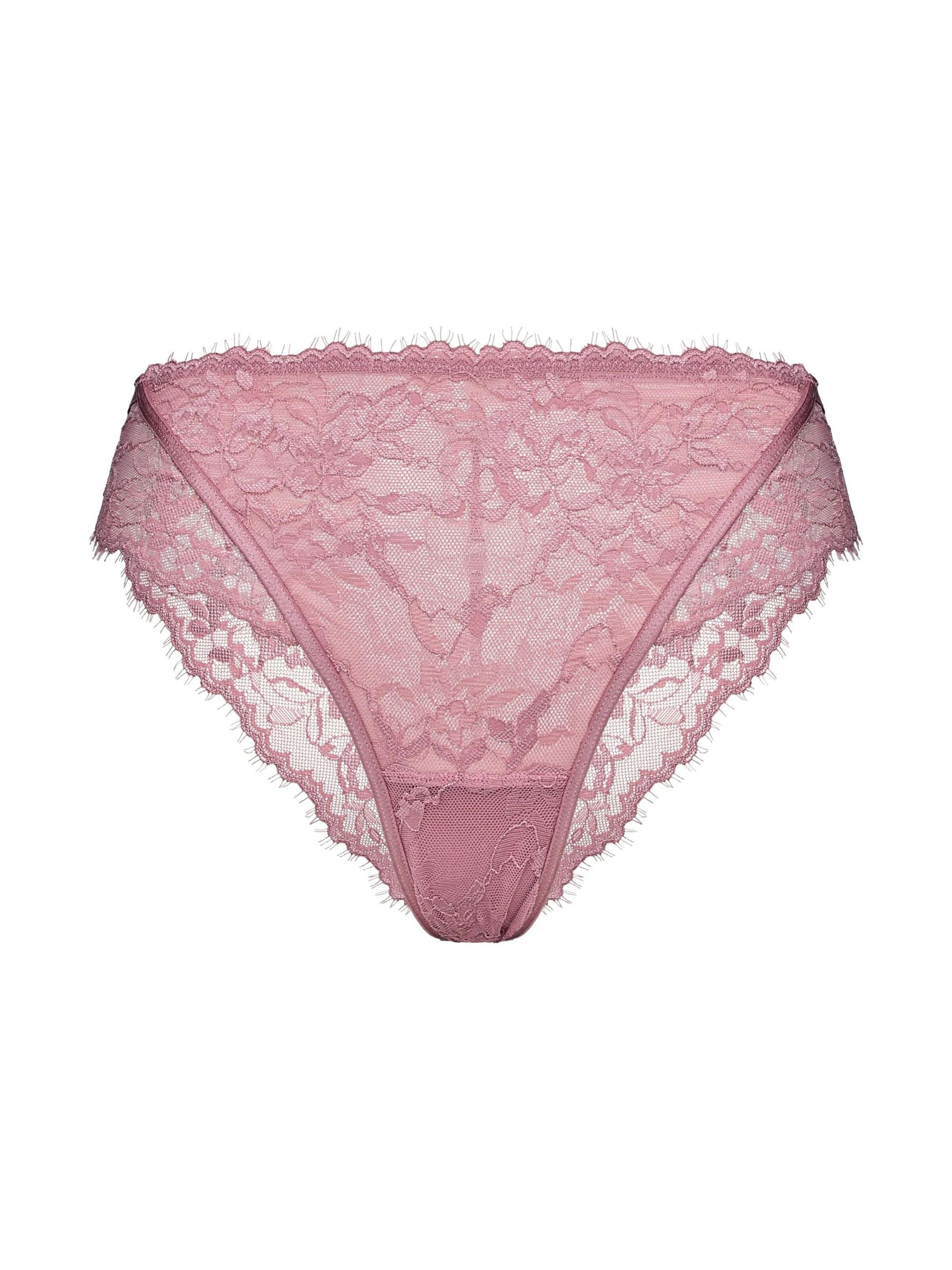 Panty 'Slip Cloe, florale Spitze, mit Baumwollzwickel, normale Leibhöhe' di ESOTIQ in rosa