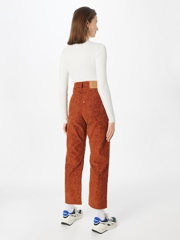 Regular Pantalon 'Ribcage Str Ankle Zip Cord' LEVI'S ® en marron