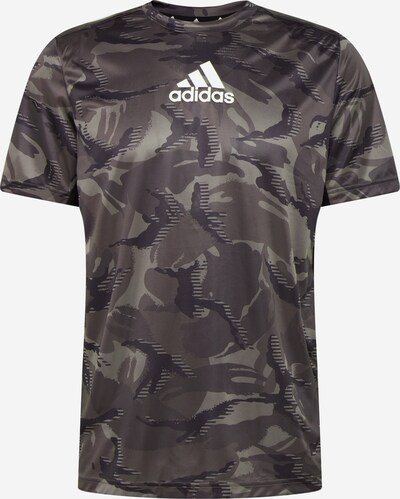 Tricou funcțional ADIDAS PERFORMANCE pe gri / negru / alb, Vizualizare produs