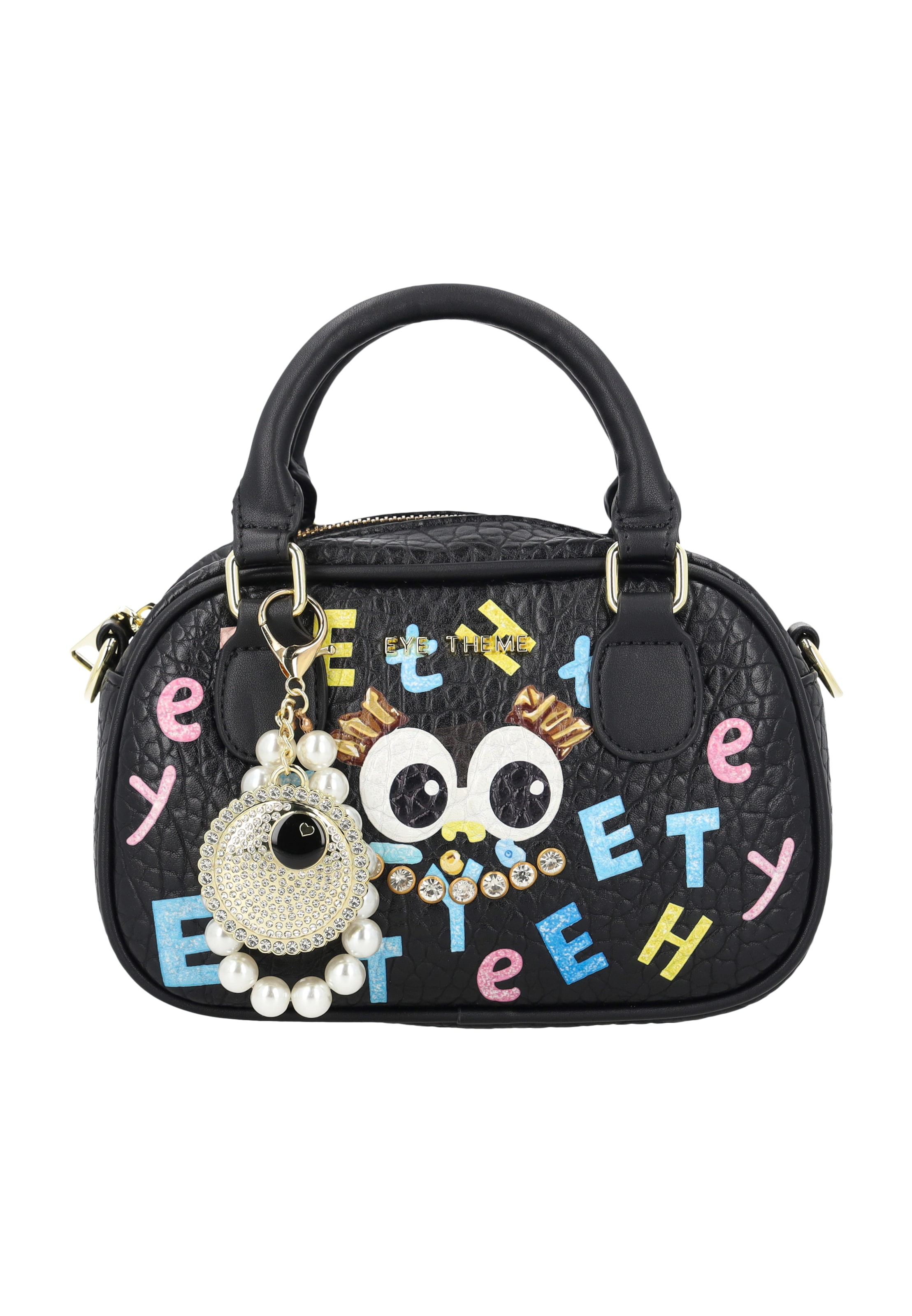 MYMO - Bolso de mano 'POP EYETHEME' en negro: frente