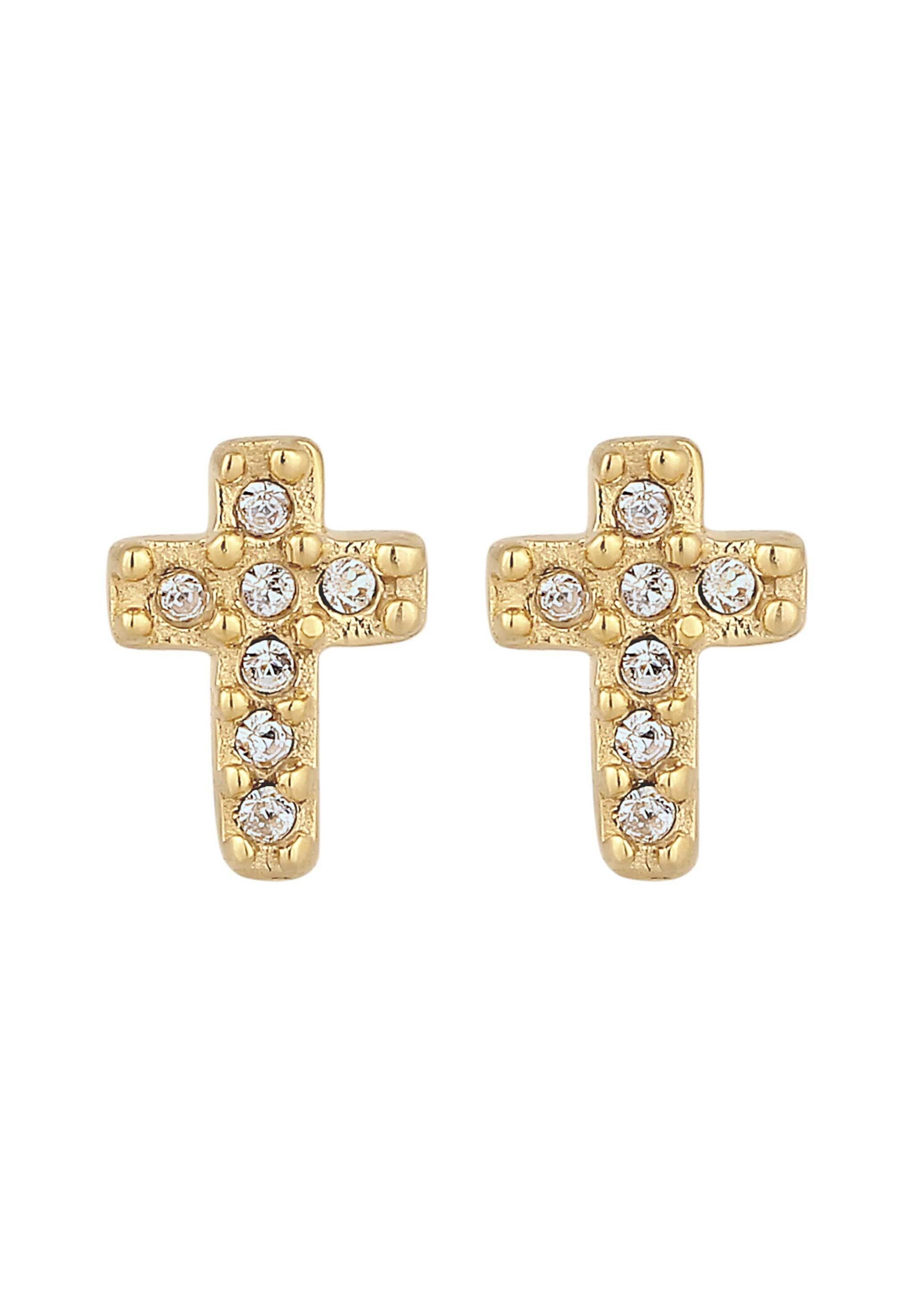 ELLI Ohrringe 'Kreuz' in Gold