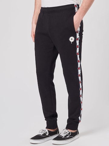 Tapered Pantaloni 'Rib Cuff' de la Champion Authentic Athletic Apparel pe negru: față