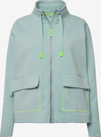 LAURASØN Zip-Up Hoodie in Green: front