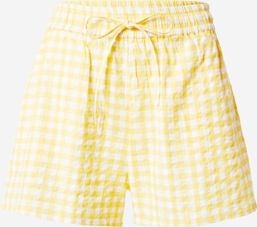 Monki - regular Pantalón en amarillo: frente