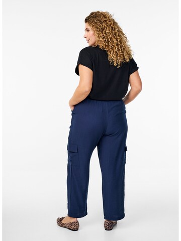 Zizzi Loosefit Hose 'Cavilma' in Blau