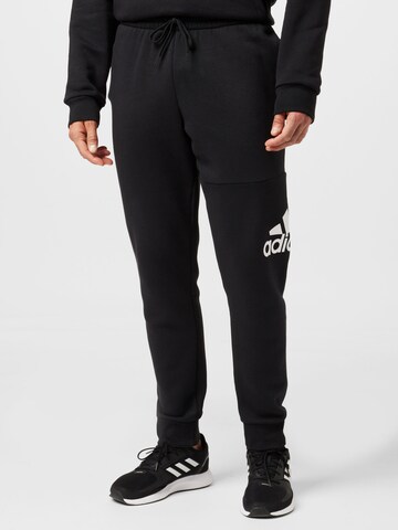 ADIDAS SPORTSWEAR Regular Workout Pants 'Essentials' in Black: front