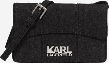 Karl Lagerfeld - Bolso de hombro en negro: frente