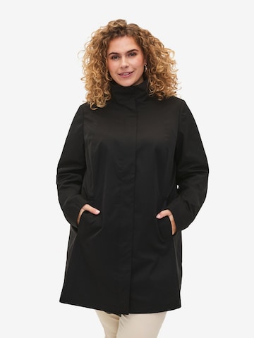 Veste mi-saison 'SHELBY' Zizzi en noir : devant