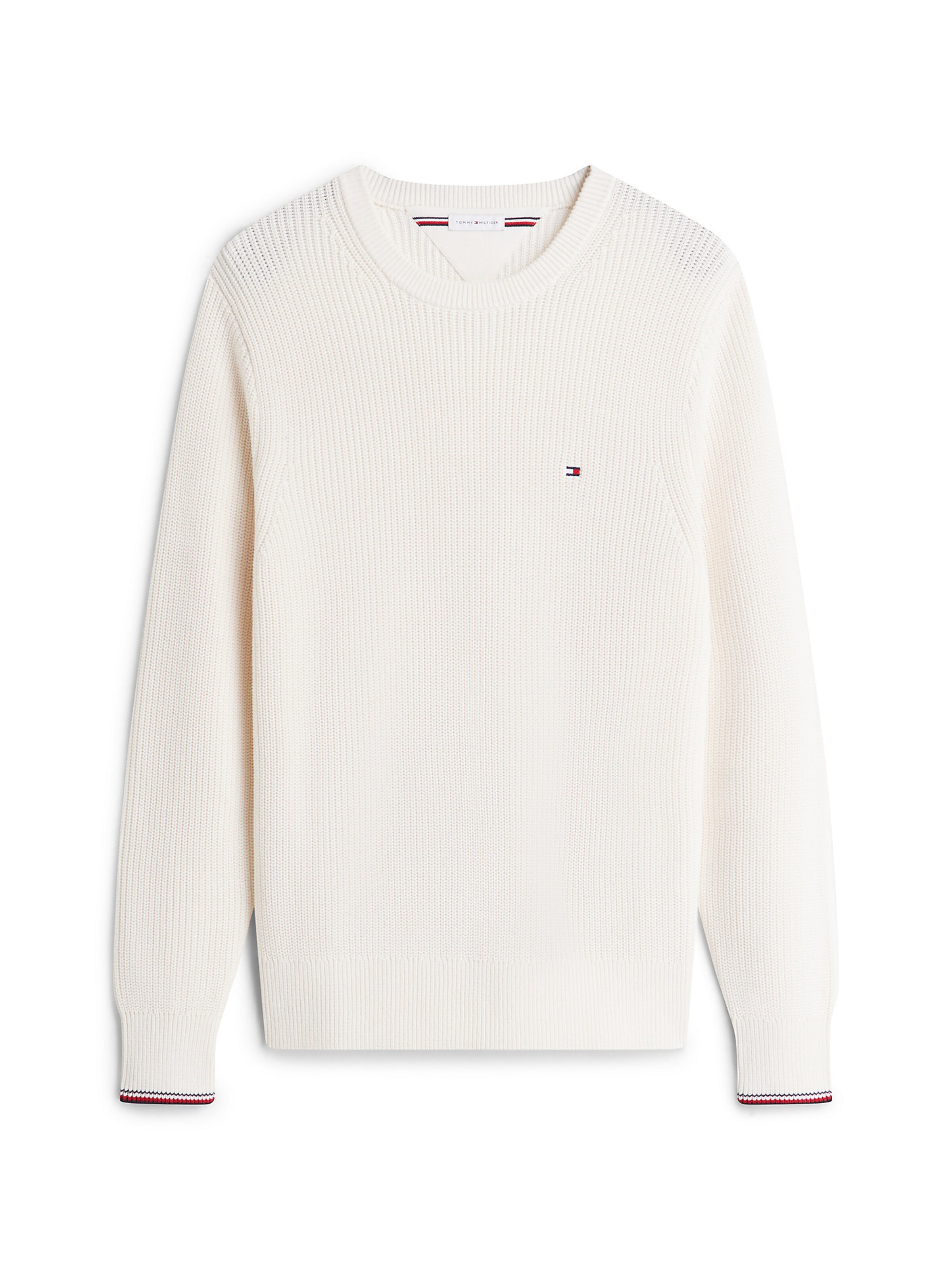 Pull-over TOMMY HILFIGER en beige : devant