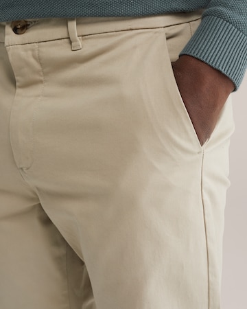 WE Fashion Úzky strih Chino nohavice - Béžová