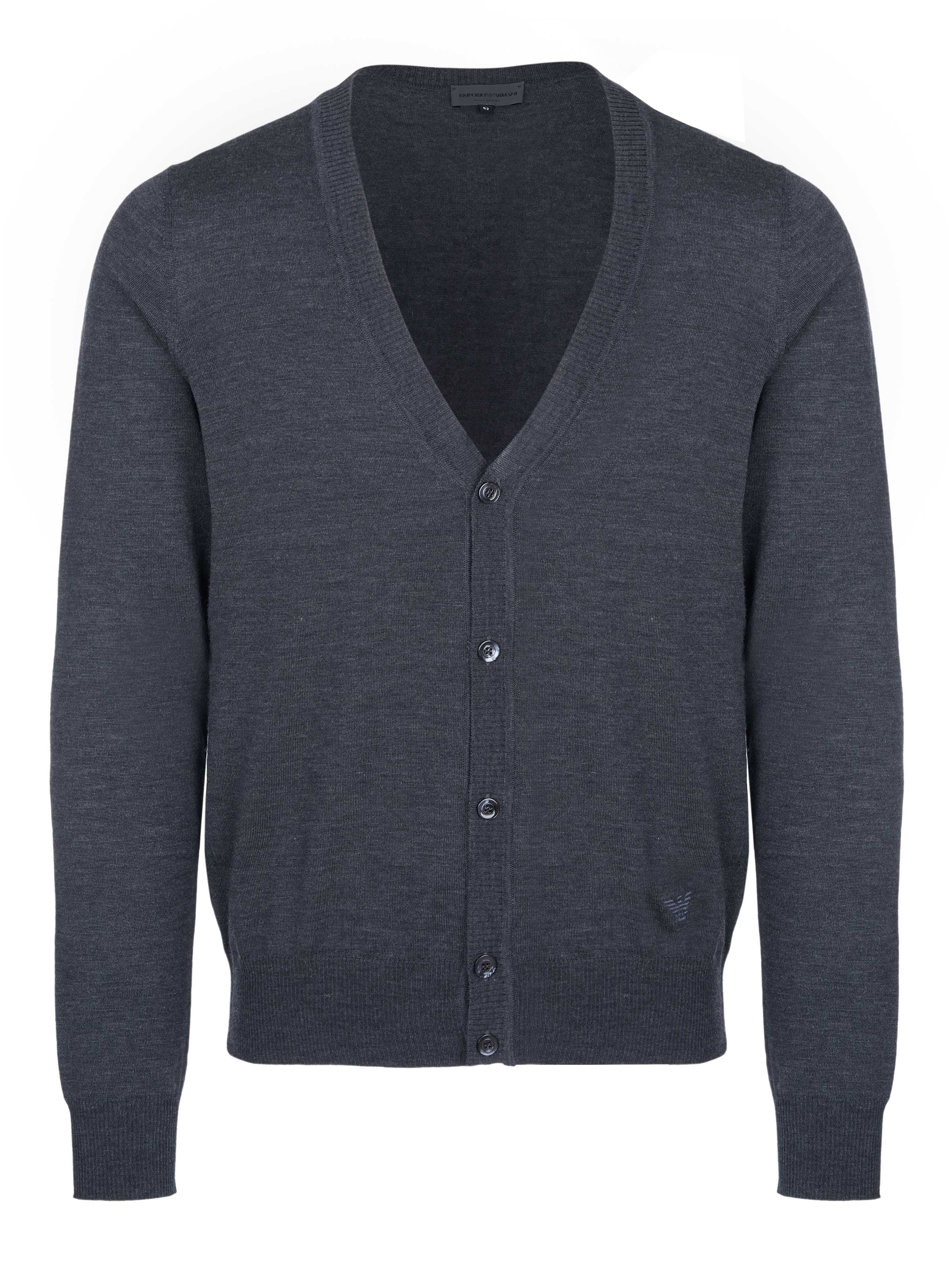 ARMANI Knit Cardigan in L-XL in Grey, Item view